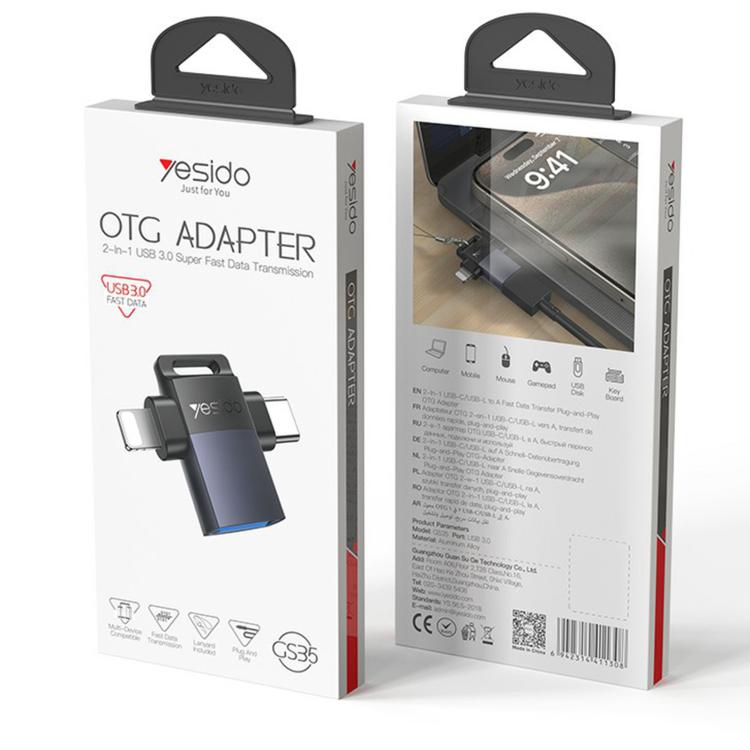 مبدل دو کاره یسیدو مدل Yesido GS35 OTG 2IN1