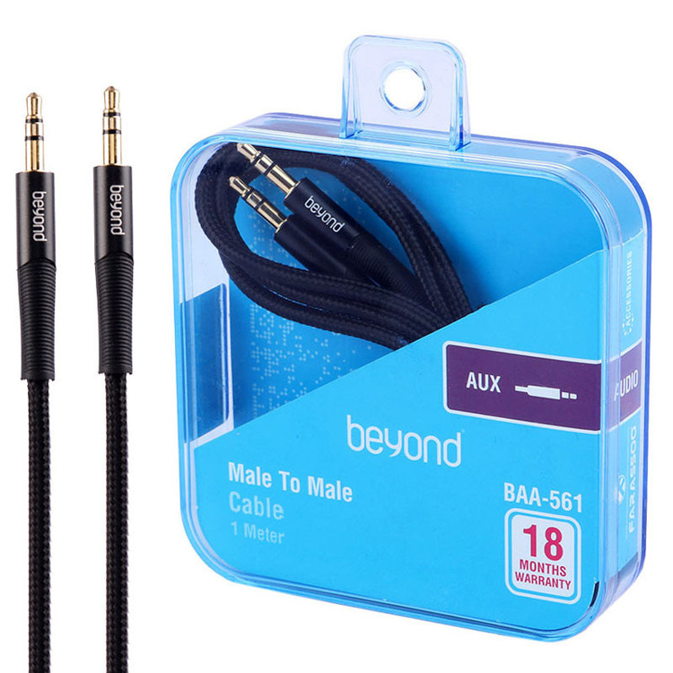 کابل صدا بیاند مدل BEYOND BAA-561 مشکی طول 1 متر