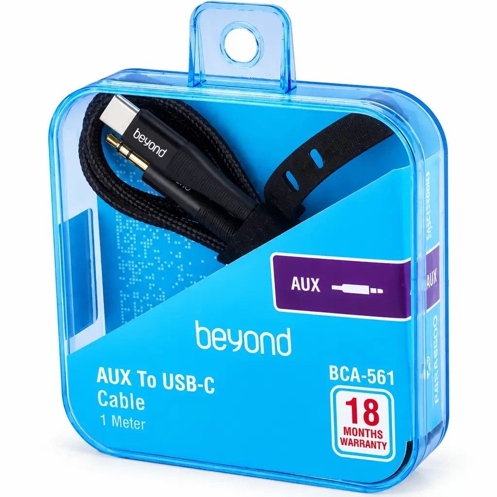 کابل صدا تایپ سی بیاند مدل BEYOND Type-c BCA-561 مشکی طول 1 متر