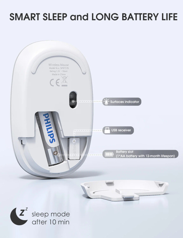 موس بی سیم فیلیپس مدل PHILIPS SPK7378 مشکی