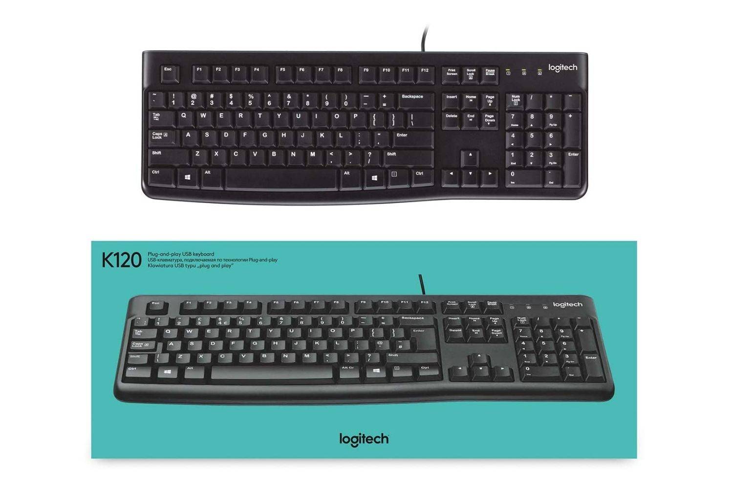 کیبورد سیم دار لاجیتک مدل LOGITECH K120